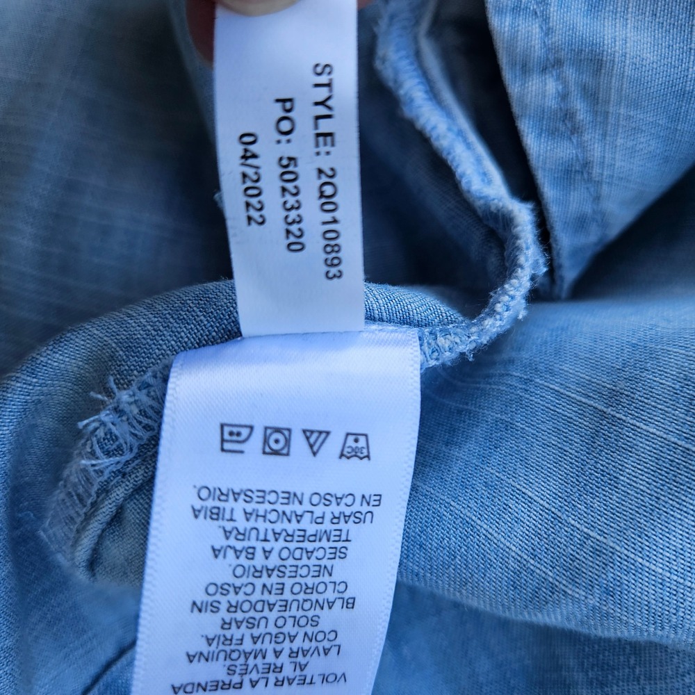 Vineyard Vines Womens Chambray Tunic Dress Cloud Blue Tencel XXL NEW - Picture 8 of 9